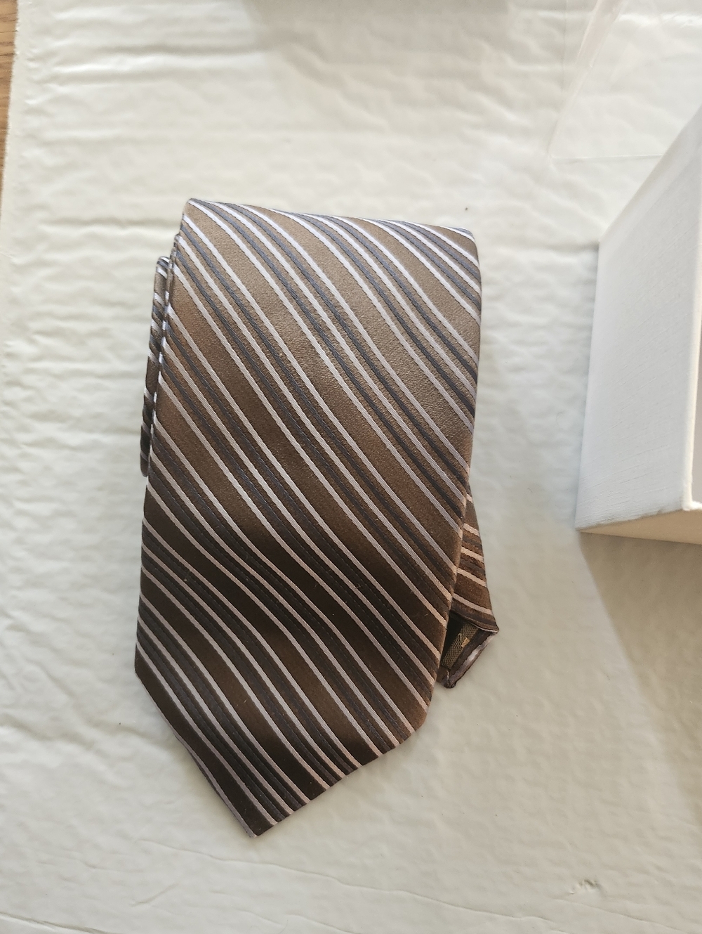 Classic Brown Striped Calvin Klein Men's Tie